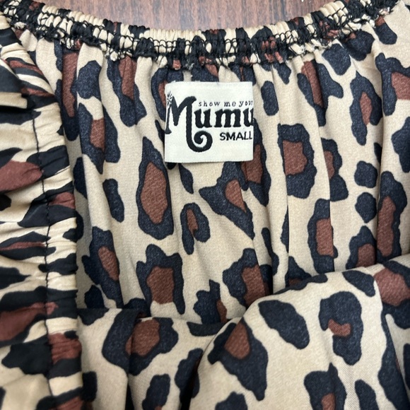 Show Me Your MuMu Leopard Pantsuit Size Small Jumpsuit Chic Fall Preppy Satin - Picture 2 of 16